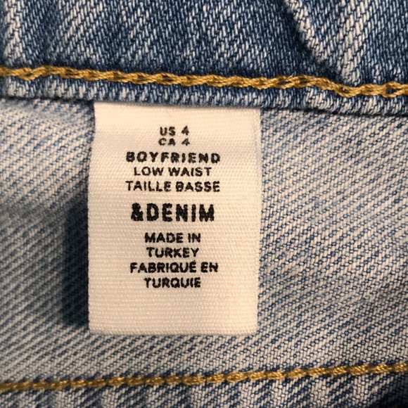 H&M &Denim Boyfriend Low Waist Destroyed Jeans - Picture 5 of 11